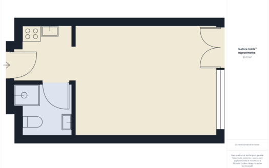 Appartement de 1 pièce au 3ème étage