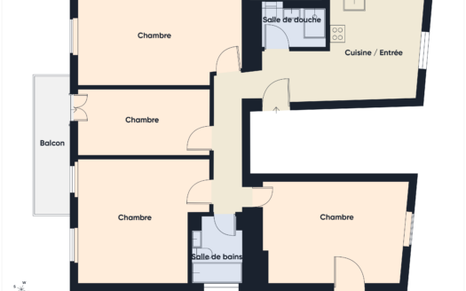 Très bel appartement de 4,5 pièces entièrement rénové au cœur de Vallorbe