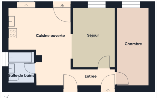 Magnifique appartement de 2,5 pièces rénové avec jardin au cœur du village