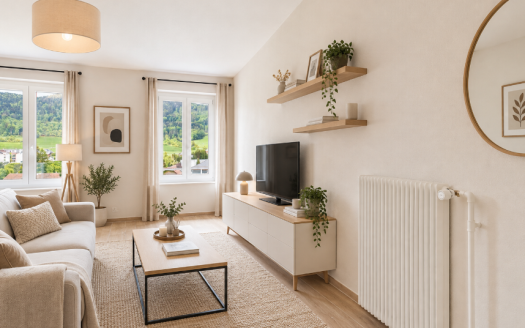 Superbe 4.5 pièces rénové au rez avec balcon plein sud